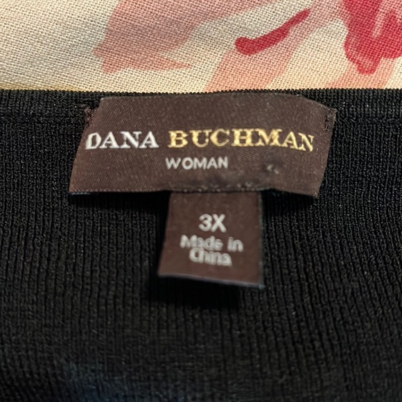DANA BUCHMAN Size 3X Cardigan Ribbed Knitwear Stretch Logo Button Classic Career - Picture 13 of 16